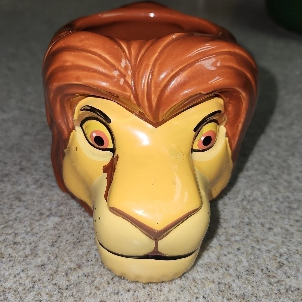 Lion King Simba Figural Mug 3D Rare Early 1990s